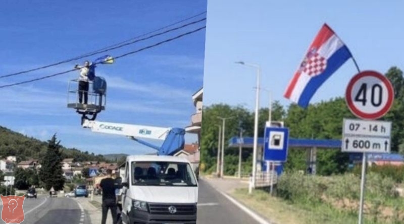 U Čapljini nedavno skidali zastave Bosne i Hercegovine, a jutros osvanule druge U Čapljini nedavno skidali zastave Bosne i Hercegovine, a jutros osvanule druge